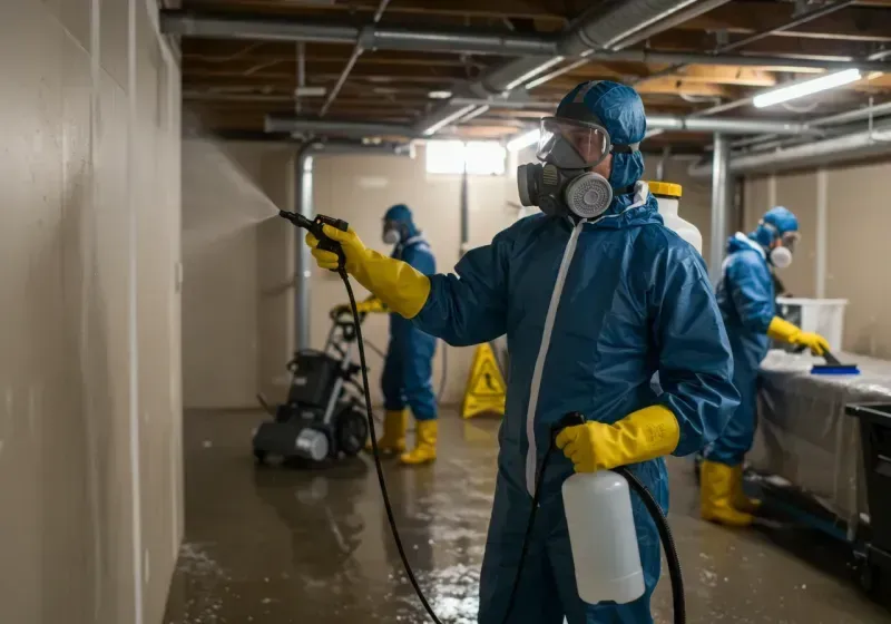 Basement Sanitization and Antimicrobial Treatment process in Laurinburg, NC